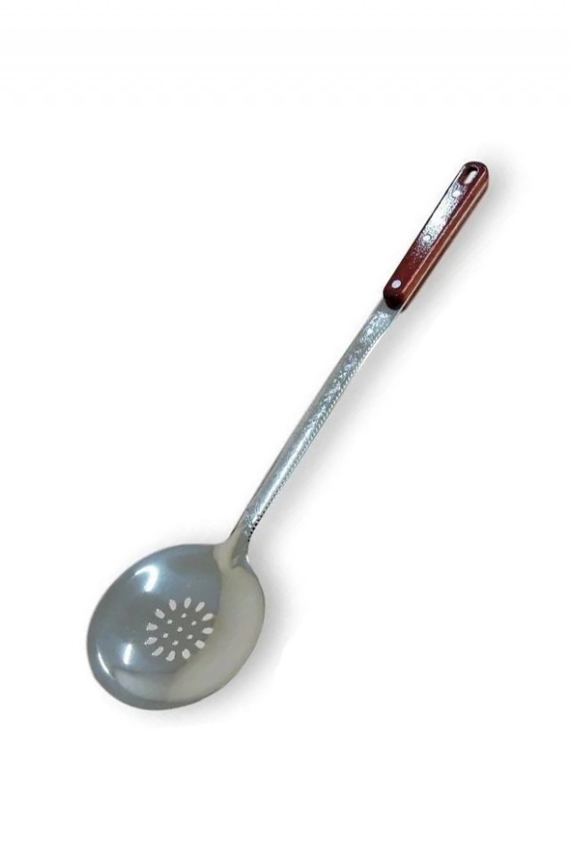 Шумовка с деревянной ручкой для казанов на 4-16 литров