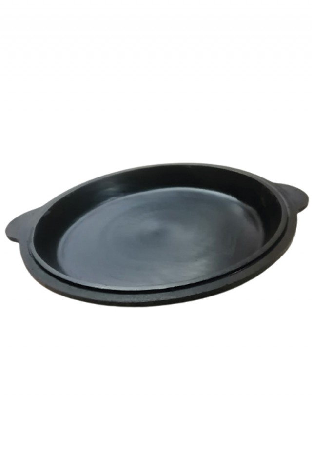 Казан чугунный 10 литров с круглым дном и крышкой-сковородой