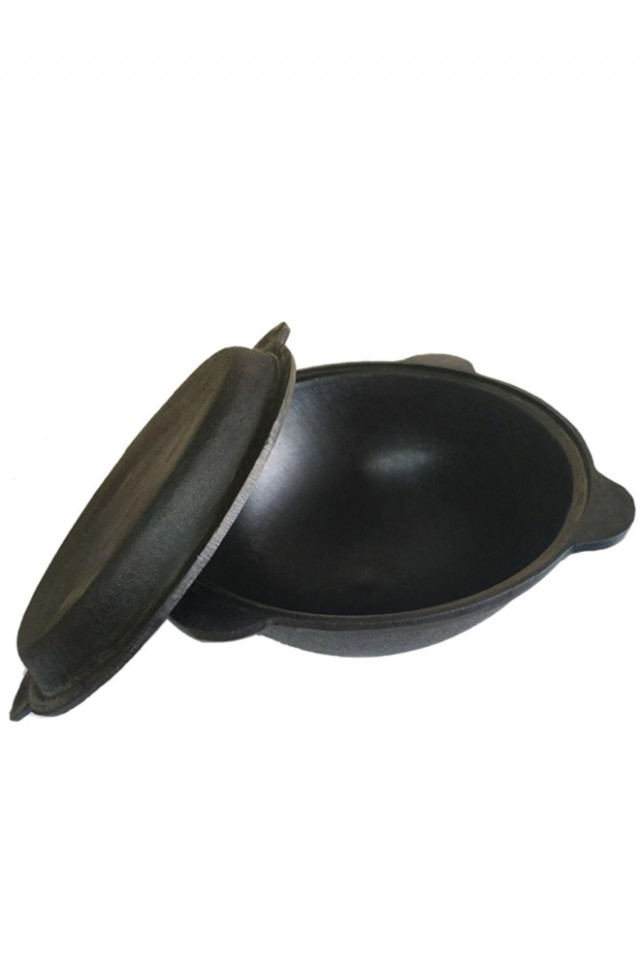 Чугунная крышка-сковорода на казан 8 литров