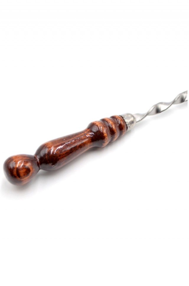 Шампур с деревянной ручкой для мяса - 40 см