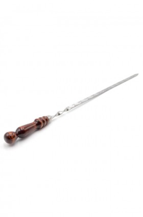 Шампур с деревянной ручкой для мяса 12 мм - 50 см