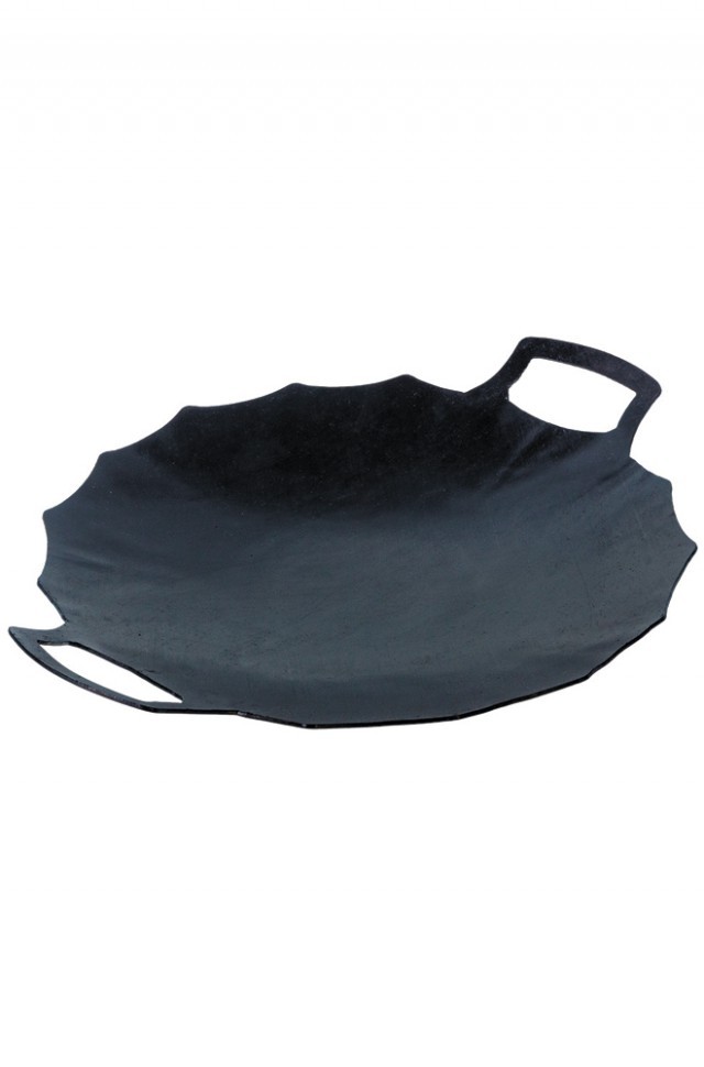 Садж вороненый с подставкой "Виноградный лист" 45 см.